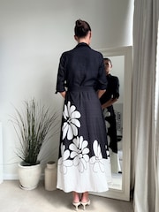 Style Cheat Black Daphne Belted Shirt Dress - Image 3 of 4