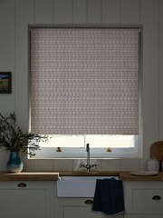 Blue Ready Made Blackout Bathroom/Kitchen Leaf Print Roller Blinds - Image 3 of 6