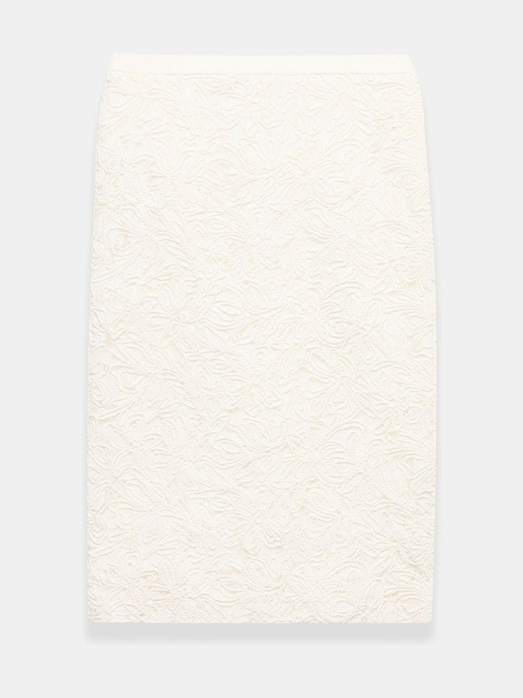 Mint Velvet White Lace Pencil Skirt - Image 7 of 7