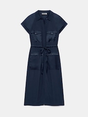 Mint Velvet Blue Utility Midi Dress - Image 7 of 8