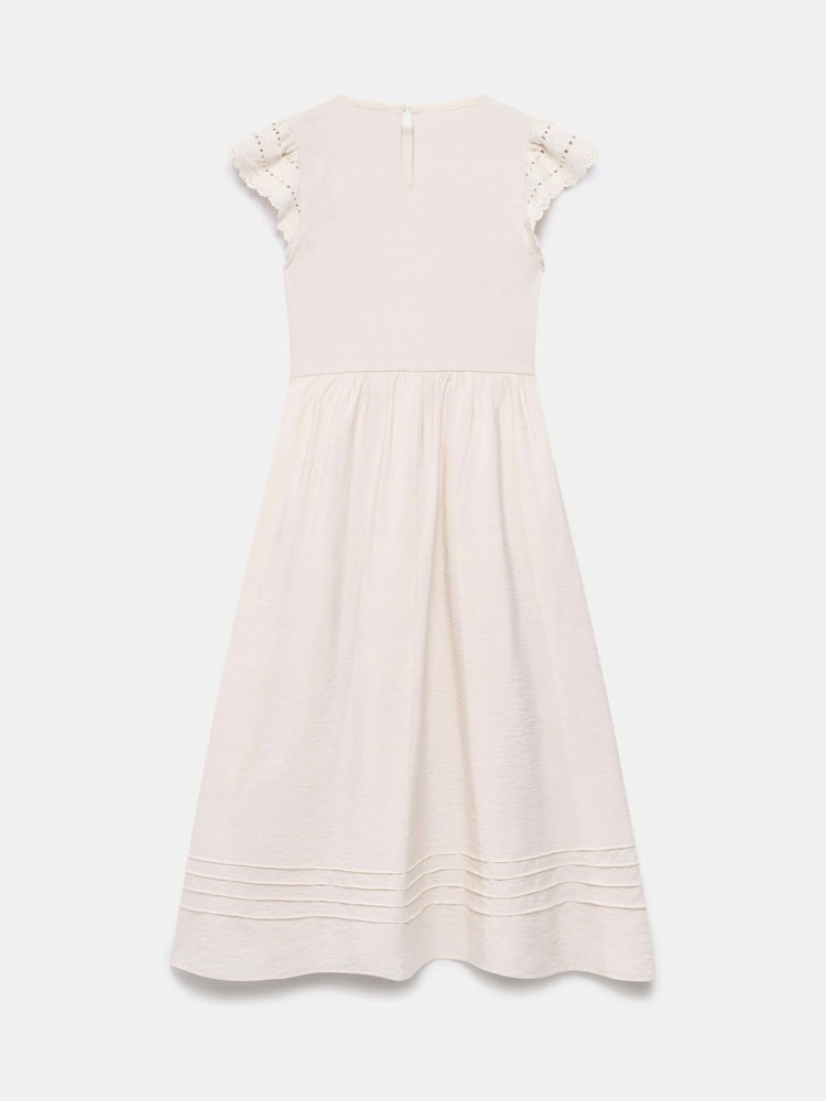 Mint Velvet Natural Crochet Trim Woven Jersey Midi Dress - Image 8 of 8 Mint Velvet Natural Crochet Trim Woven Jersey Midi Dress - Image 8 of 8