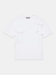 Mint Velvet White Bow Detail T-Shirt - Image 6 of 8