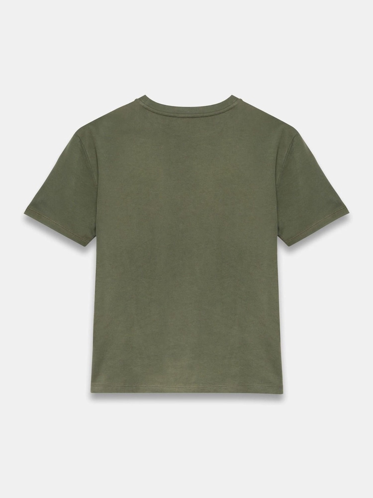 Mint Velvet Green Graphic Print Slogan T-Shirt - Image 7 of 7