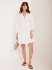 Mint Velvet White Mini Cotton Boho Dress - Image 5 of 7