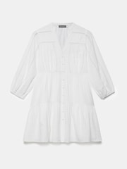 Mint Velvet White Mini Cotton Boho Dress - Image 6 of 7
