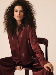 Mint Velvet Red Embellished Shirt - Image 1 of 7