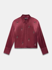 Mint Velvet Red Embellished Shirt - Image 6 of 7