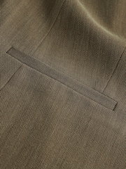 Khaki Green Crosshatch Waistcoat Blazer - Image 6 of 7