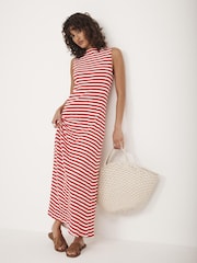 Mint Velvet Red Striped Jersey Maxi Dress - Image 1 of 8