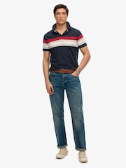 Polo Superdry de malha Stripe leve - Imagem 2 de 5