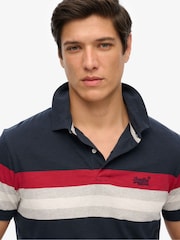Polo Superdry de malha Stripe leve - Imagem 3 de 5
