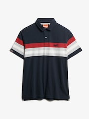 Polo Superdry de malha Stripe leve - Imagem 4 de 5