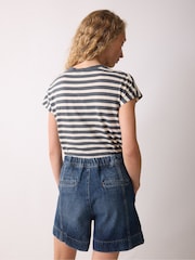 Jigsaw Blue Finton Denim Seam Detail Shorts - Image 2 of 5