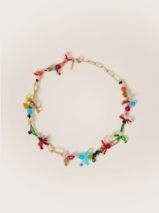 Jigsaw Gold Tone Playful Ditsy Bead Necklace - Image 1 of 4