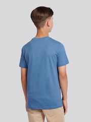 U.S. Polo Assn Coral Blue Double Horsemen Graphic Print T-Shirt - Image 4 of 7