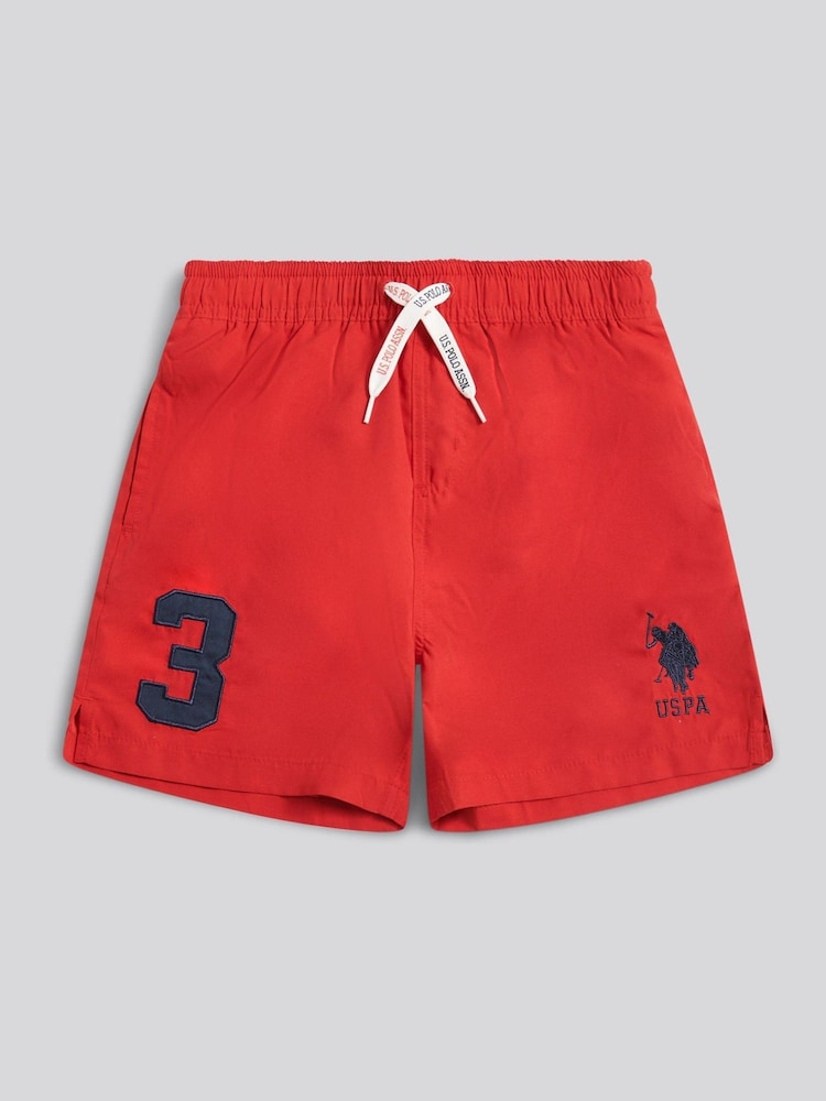 U.S. Polo Assn. Red Boys Player 3 Swim Shorts - Image 1 of 4