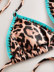 Never Fully Dressed Leopard Triangle Bikini Top - Image 7 of 8