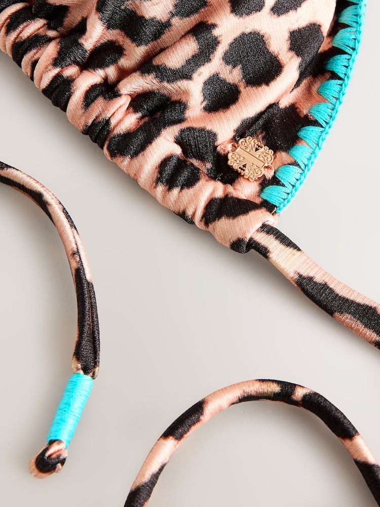 Never Fully Dressed Leopard Triangle Bikini Top - Image 8 of 8