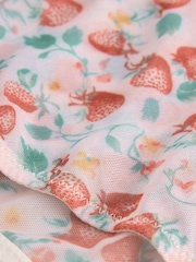 Strawberry Print Mesh High Waist High Leg Knickers - Image 3 of 3