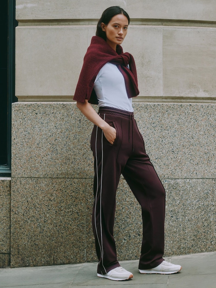 Albaray Piped Brown Joggers - Image 1 of 6