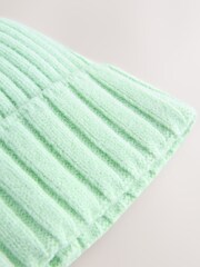 Spearmint Rib Knit Pom Hat - Image 2 of 3