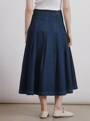 Albaray Blue Denim Kilt Skirt - Image 2 of 4