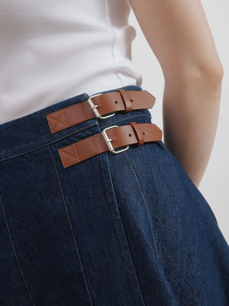 Buy Albaray Blue Denim Kilt Skirt from the Next UK online shop