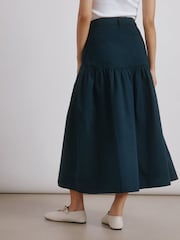 Albaray Blue Drop Waist Twill Skirt - Image 2 of 5
