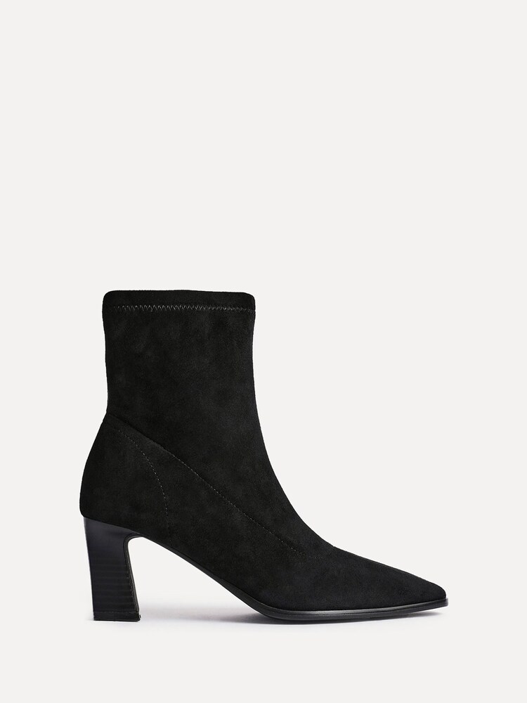 Linzi Black Blaze Ankle Boots With Stacked Heels - Image 2 of 6