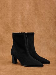 Linzi Black Blaze Ankle Boots With Stacked Heels - Image 3 of 6