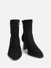 Linzi Black Blaze Ankle Boots With Stacked Heels - Image 5 of 6