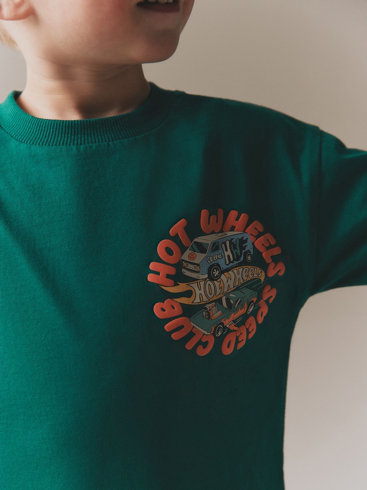 Forest Green Hot Wheels Short Sleeve T-Shirt (9mths-8yrs) - Image 4 of 4
