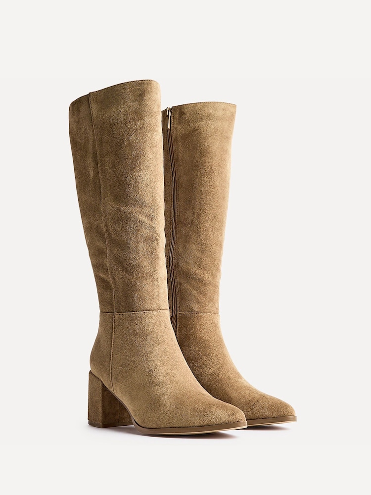 Linzi Natural Swerve High Leg Block Heeled Boots - Image 5 of 5 Linzi Natural Swerve High Leg Block Heeled Boots - Image 5 of 5