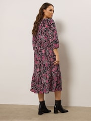 Evans Blue Boho Wrap Dress - Image 3 of 4