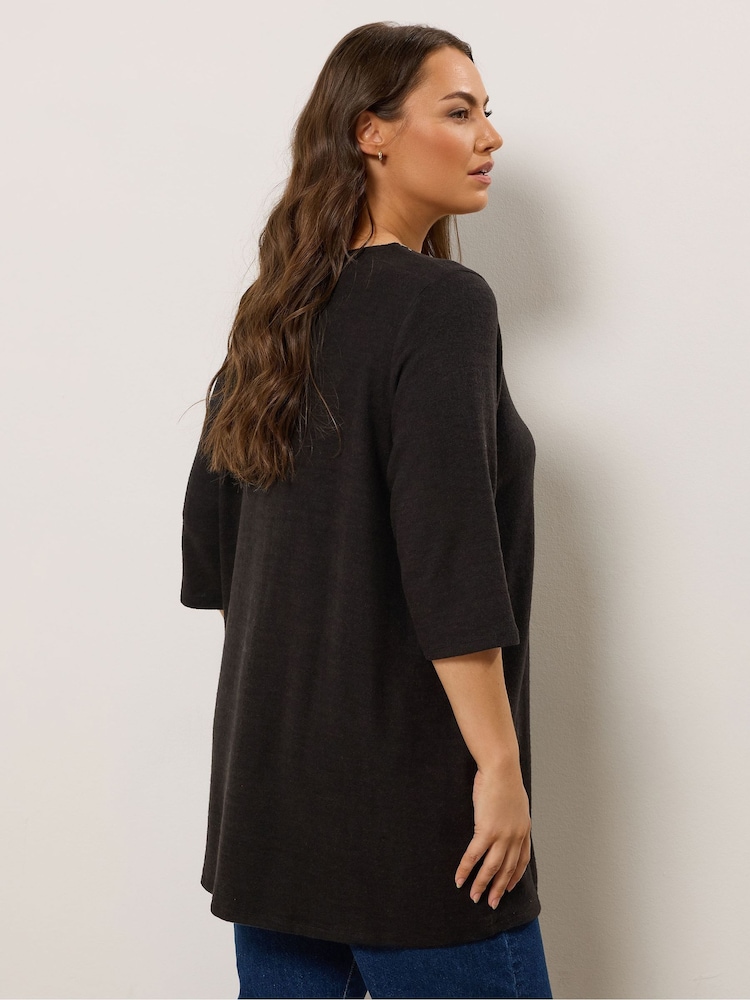 Evans Zip Studded Black Jumper - Image 2 of 5 Evans Zip Studded Black Jumper - Image 2 of 5