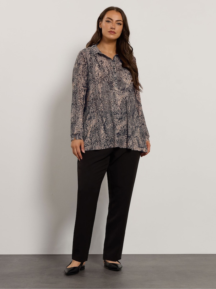 Evans Natural Half Placket Shirt - Image 2 of 5 Evans Natural Half Placket Shirt - Image 2 of 5