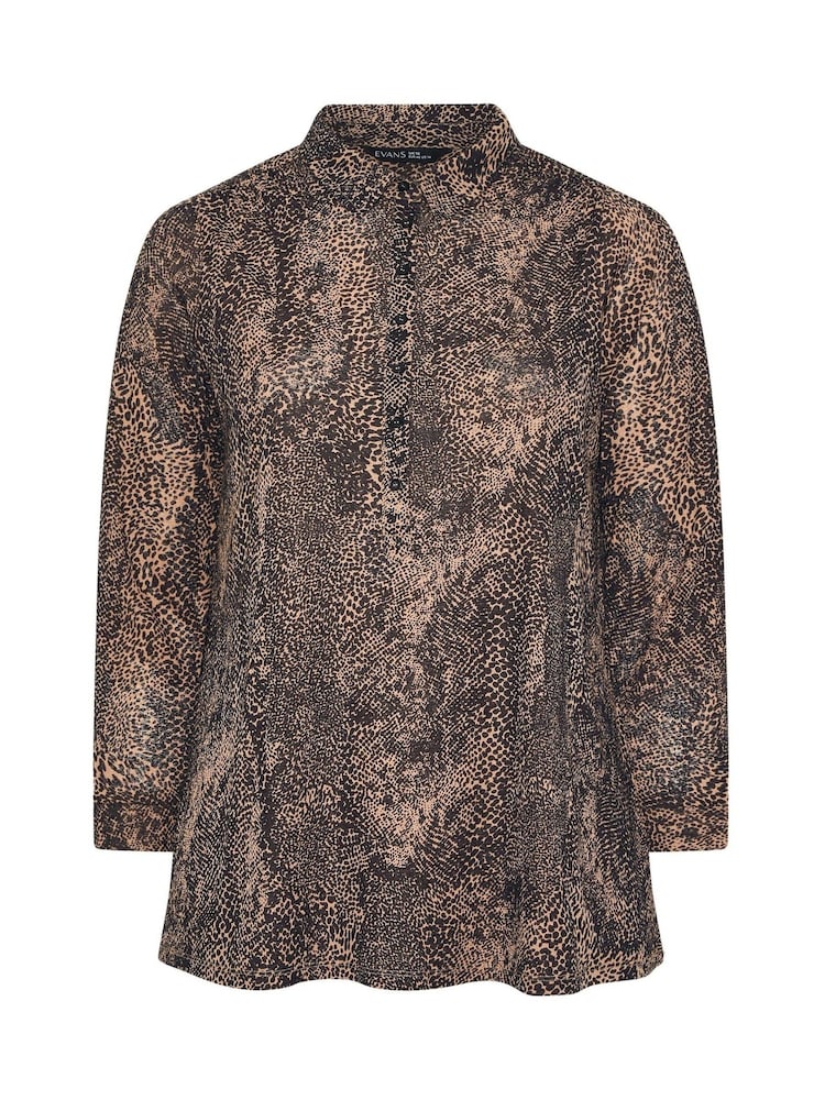 Evans Natural Half Placket Shirt - Image 5 of 5 Evans Natural Half Placket Shirt - Image 5 of 5