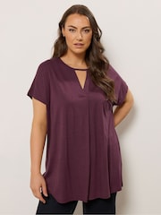 Evans Blue Boho Pleated Top - Image 1 of 5