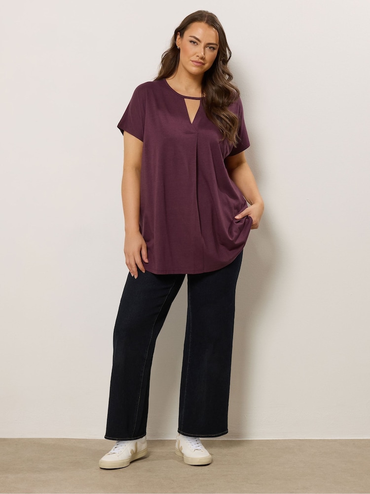 Evans Blue Boho Pleated Top - Image 2 of 5 Evans Blue Boho Pleated Top - Image 2 of 5
