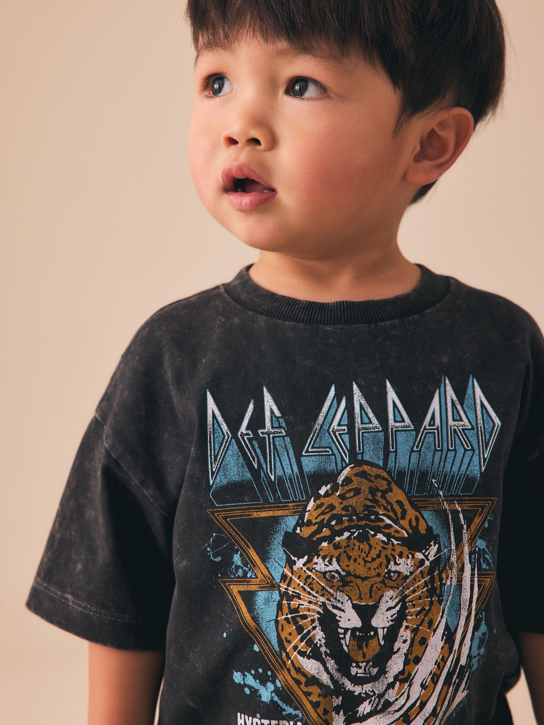 Next：日本 ウォッシュドブラック - バンド グラフィック 半袖Tシャツ