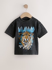 Negro lavado - Camiseta de manga corta con diseño gráfico de banda (3 meses - 8 años) - Imagen 6 de 9