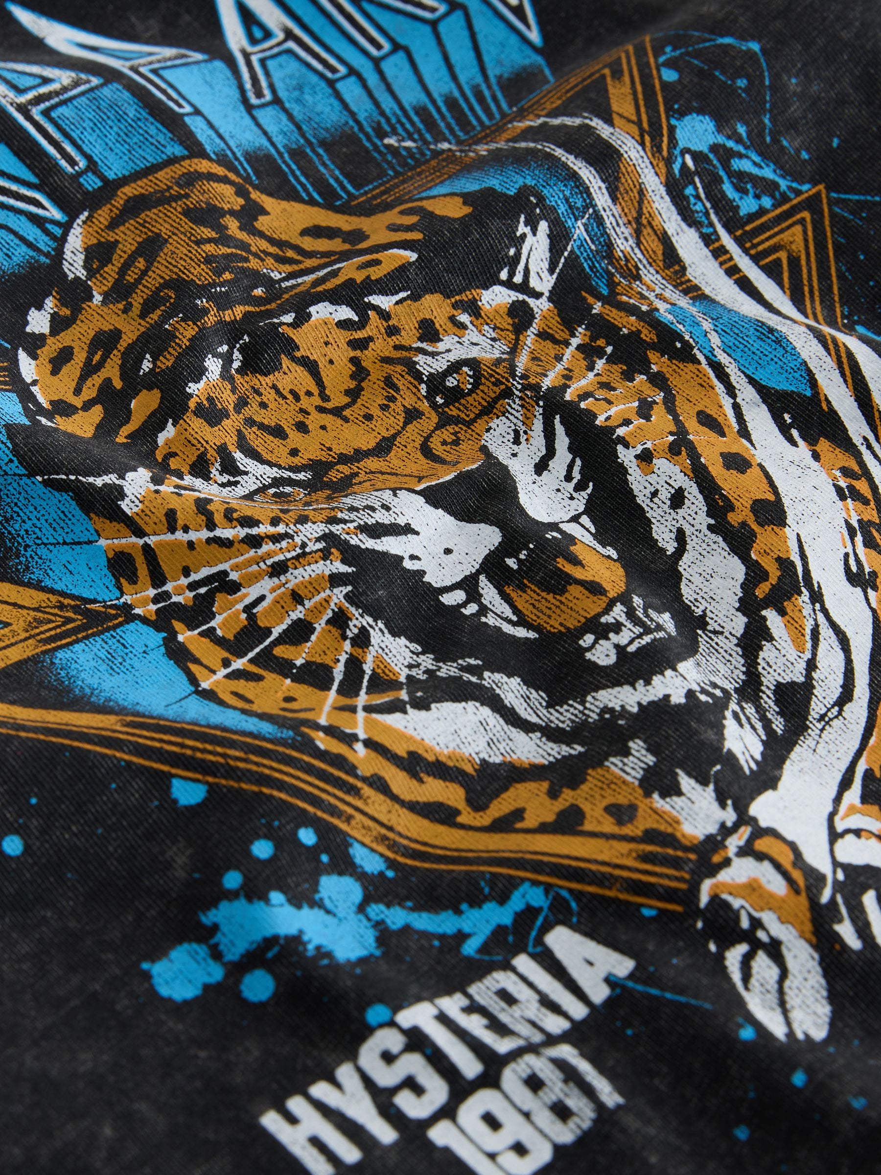 Next：日本 ウォッシュドブラック - バンド グラフィック 半袖Tシャツ