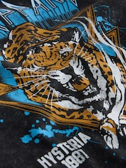 Negro lavado - Camiseta de manga corta con diseño gráfico de banda (3 meses - 8 años) - Imagen 9 de 9