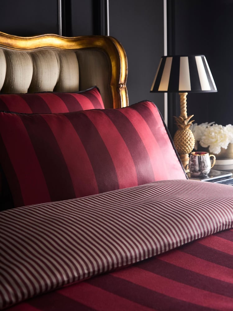 Laurence Llewelyn-Bowen Red Festivo Circus Stripe Duvet Cover Set - Image 2 of 4 Laurence Llewelyn-Bowen Red Festivo Circus Stripe Duvet Cover Set - Image 2 of 4