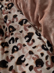 Fusion Natural Cosy Leopard Sherpa Reverse Duvet Cover Set - Image 3 of 3