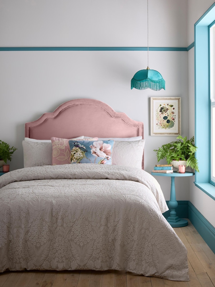Appletree Stone Toria Jacquard Duvet Cover Set - Image 2 of 5 Appletree Stone Toria Jacquard Duvet Cover Set - Image 2 of 5