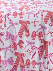 Bedlam Pink Bow and Stripes Easy Care Duvet Cover Set - Image 3 of 3