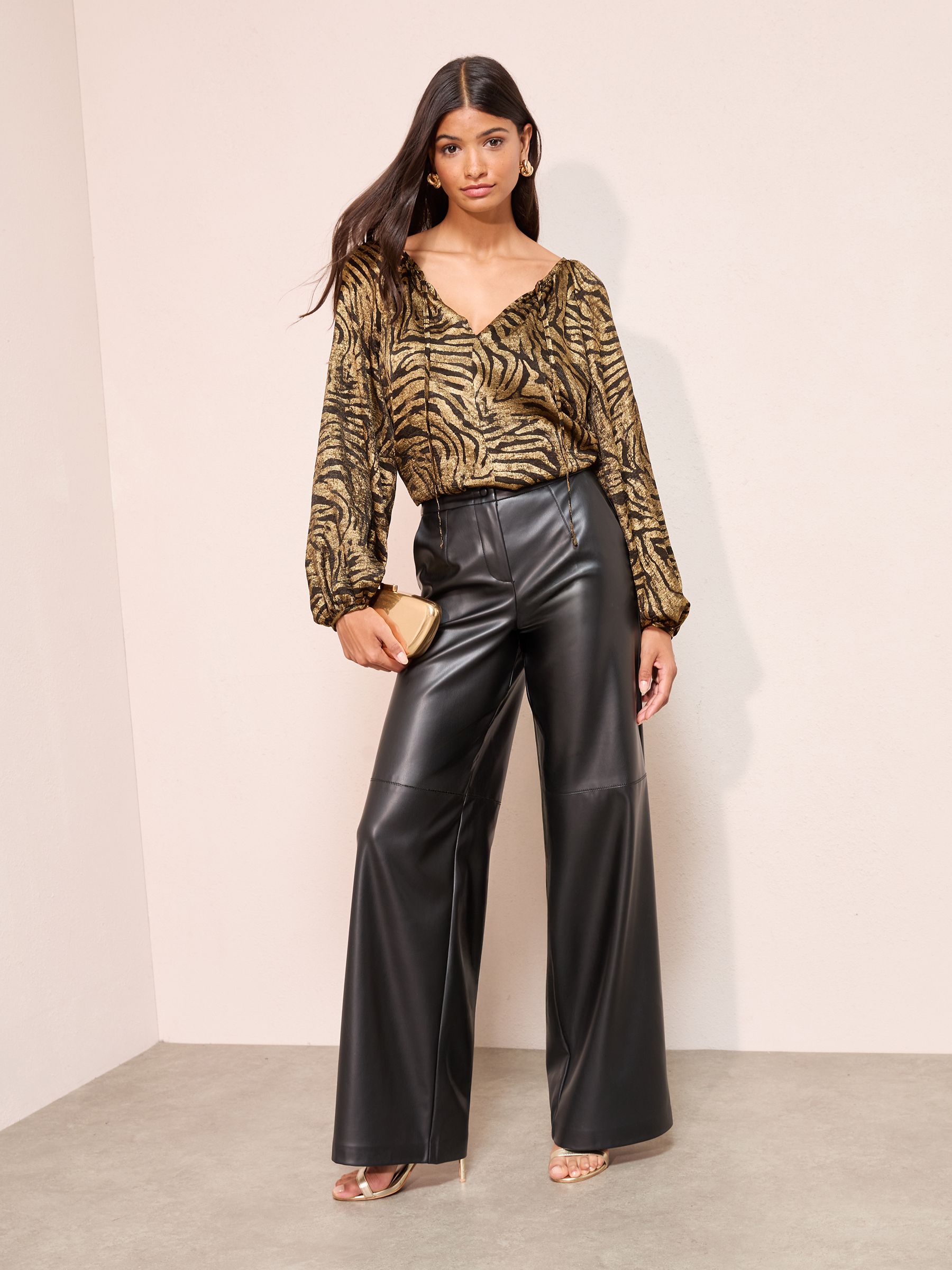 Buy Gold Zebra Print - Friends Like These Long Sleeve Bubble Hem