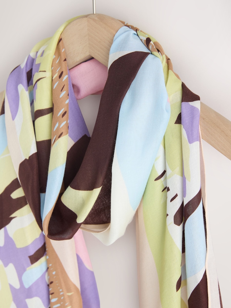 Scenic Pink Lightweight Scarf - Image 2 of 3 Scenic Pink Lightweight Scarf - Image 2 of 3