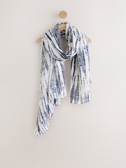 Navy Foil Tie Dye Lightweight Scarf - Image 1 of 3